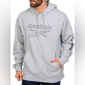 Reebok Box Jump Tech Hoodie/sleet heather color/Reebok logo size/M